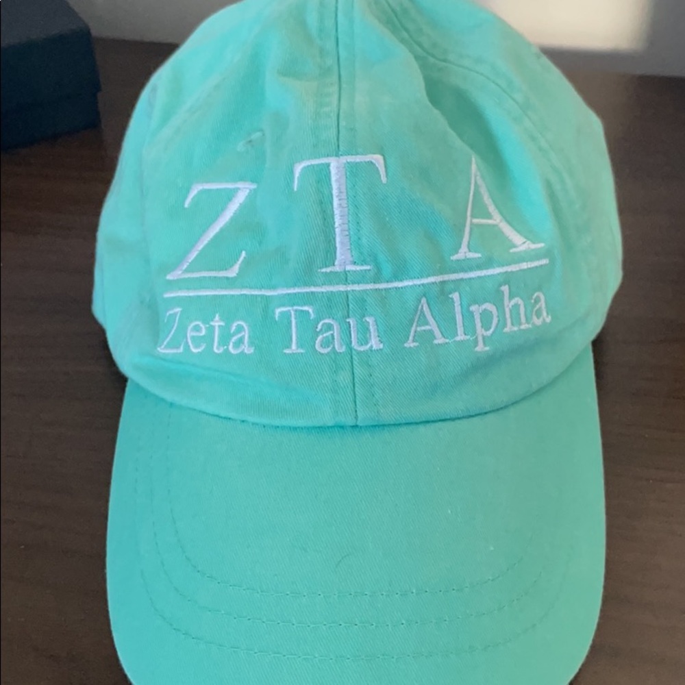 Teal Zeta Tau Alpha (ZTA) baseball cap